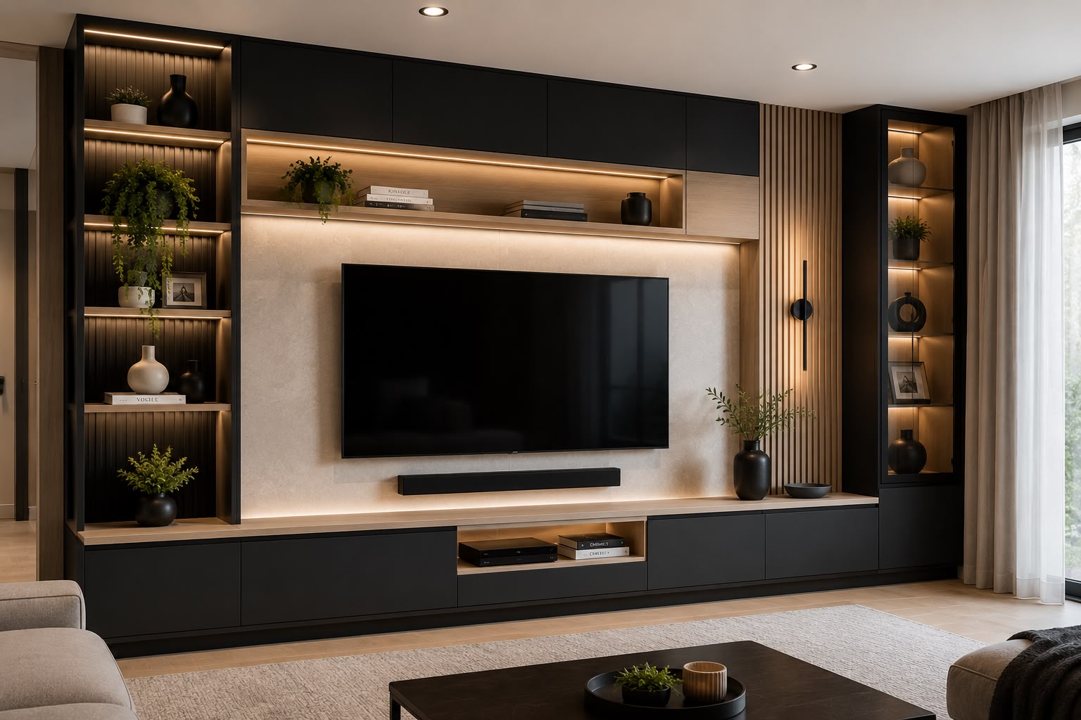 Entertainment unit joinery