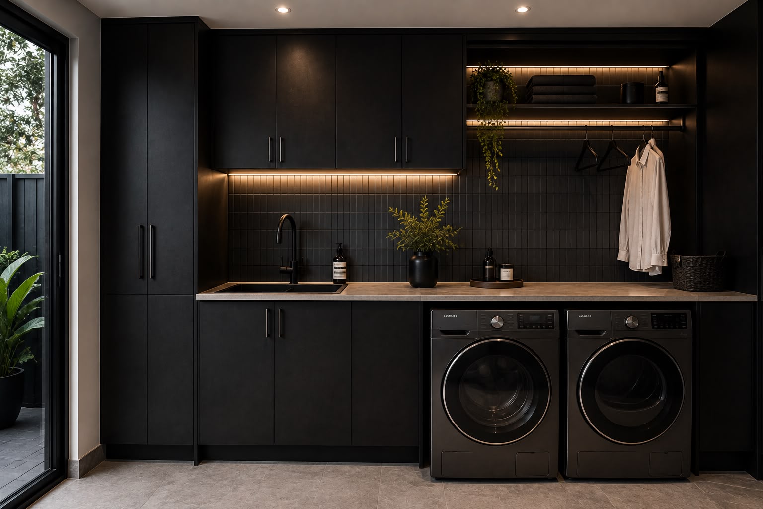 Custom laundry joinery